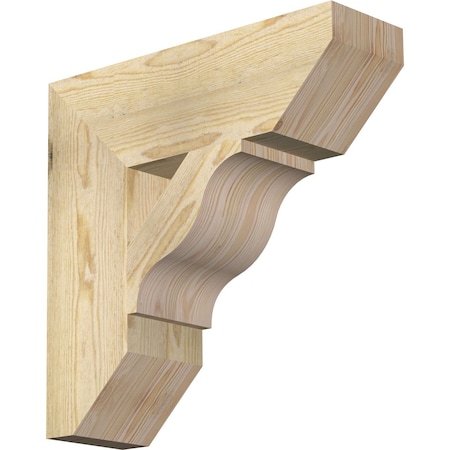 Ekena Millwork Funston Slat Rough Sawn Bracket, Douglas Fir, 6"W x 20"D x 20"H BKT06X20X20FST06RDF